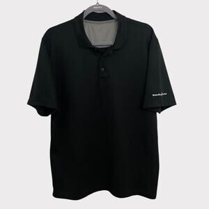 💙3 for $15 Beverly Hills Polo Club Mens Black Short Sleeve Polo Shirt